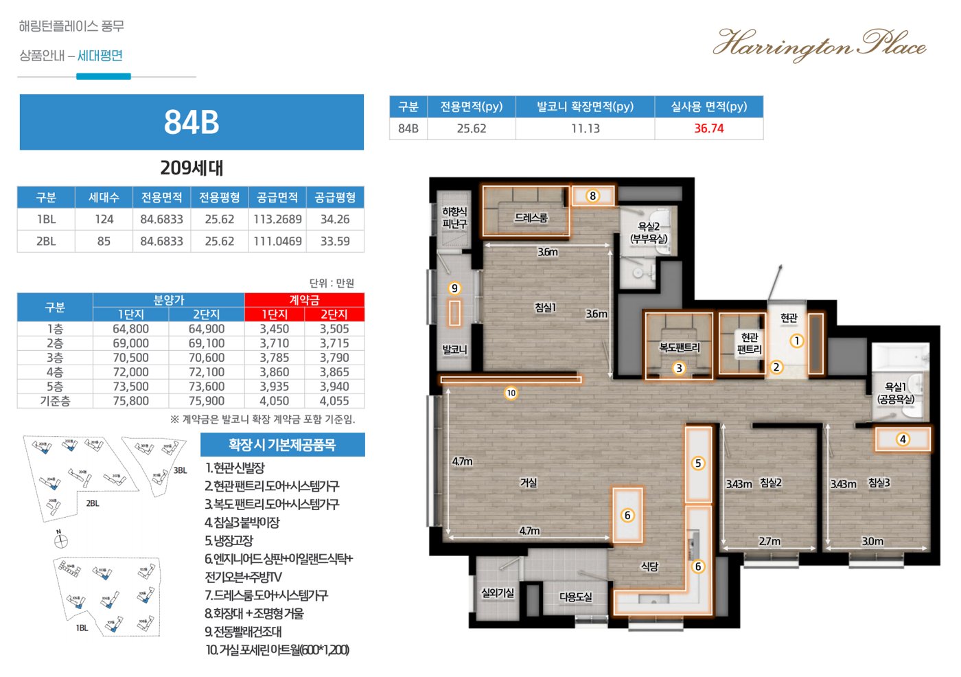 84B 타입 평면도